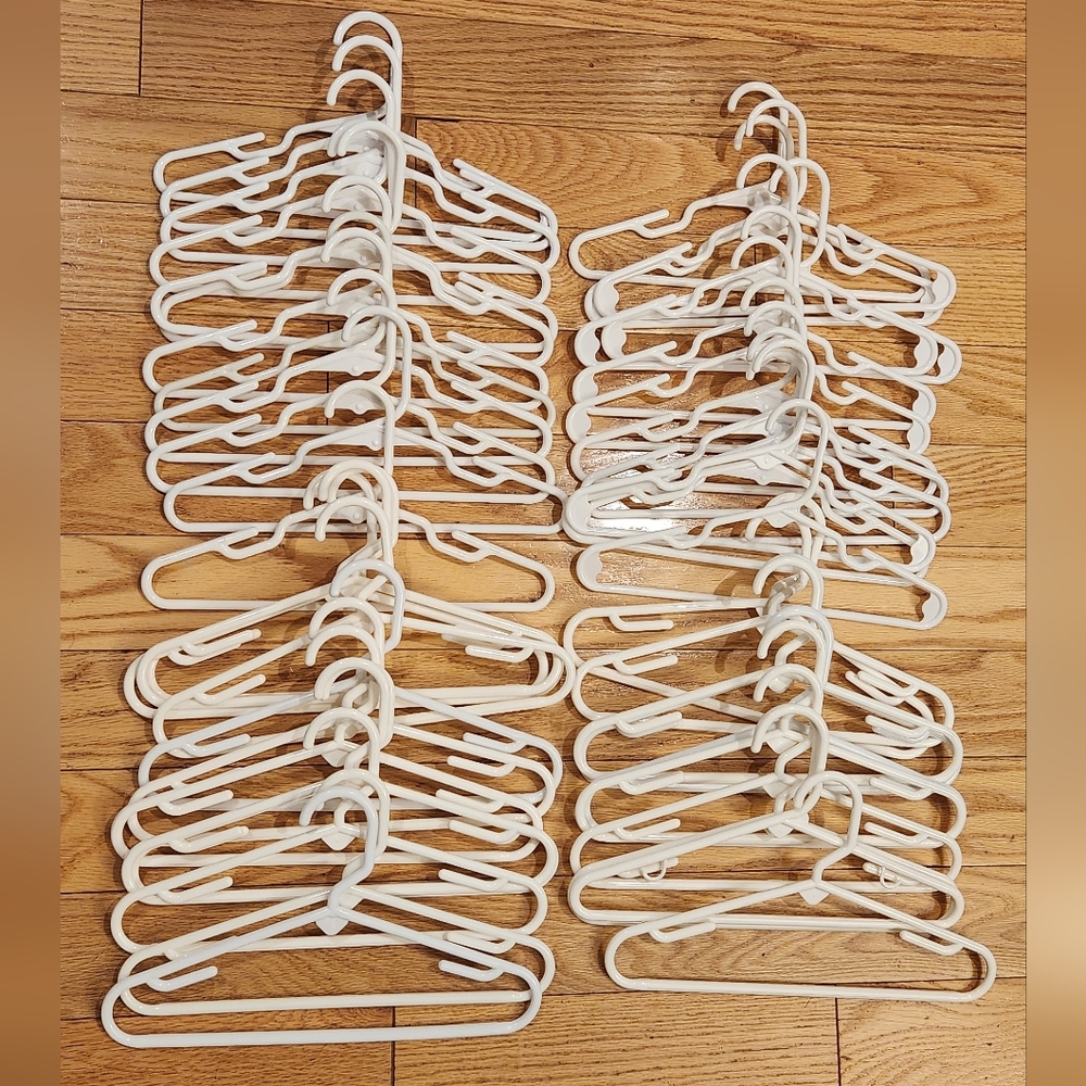 57 Children's White Hangers